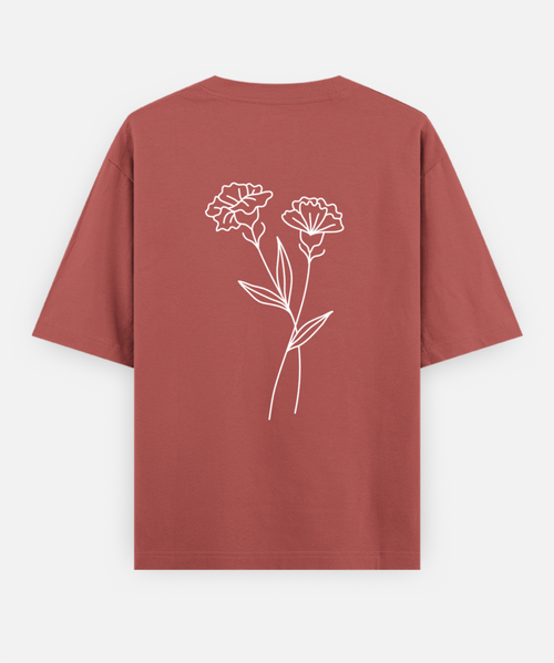 Floral Oversized Fit Classic T-Shirt